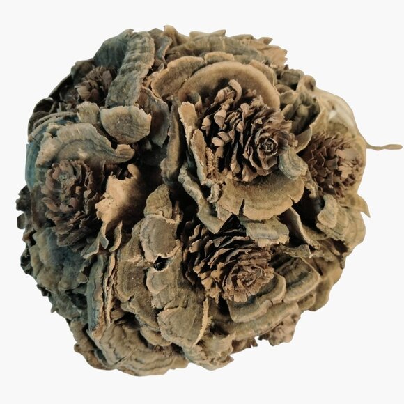 Natural Brown Pine Cone Pomander Ball Ornament Rustic Decor Lodge Cabin Cottage - Picture 4 of 5